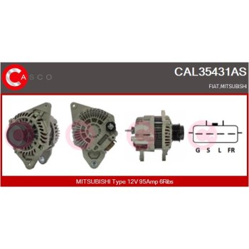 Alternador - CASCO CAL35431AS