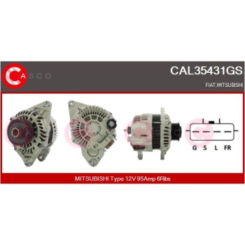 Alternador - CASCO CAL35431GS