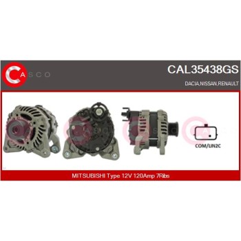 Alternador - CASCO CAL35438GS