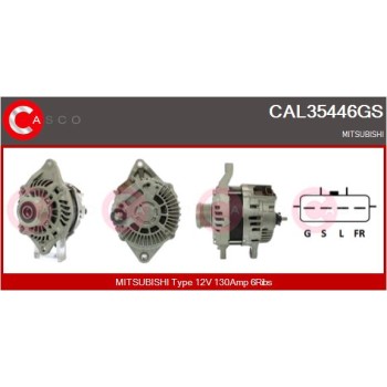 Alternador - CASCO CAL35446GS