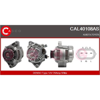 Alternador - CASCO CAL40108AS