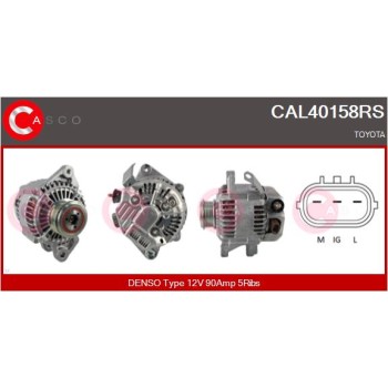 Alternador - CASCO CAL40158RS