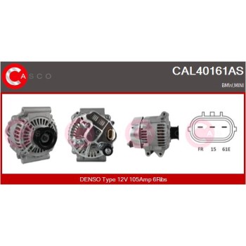 Alternador - CASCO CAL40161AS