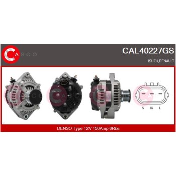 Alternador - CASCO CAL40227GS