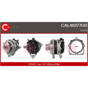 Alternador - CASCO CAL40377GS