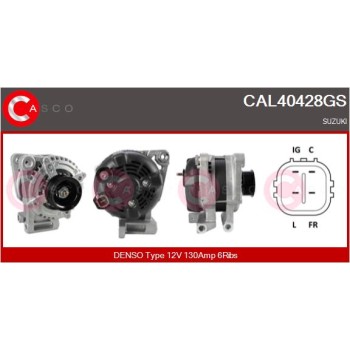 Alternador - CASCO CAL40428GS