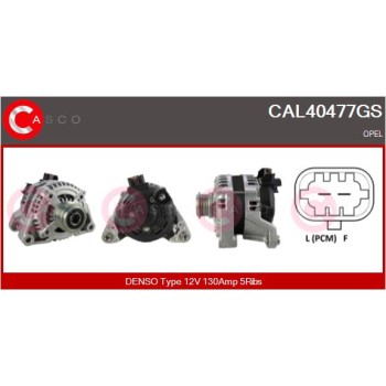 Alternador - CASCO CAL40477GS