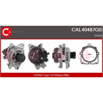 Alternador - CASCO CAL40487GS