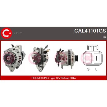 Alternador - CASCO CAL41101GS