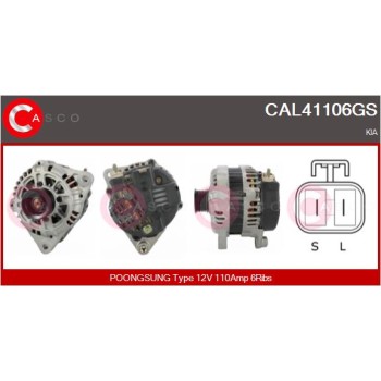 Alternador - CASCO CAL41106GS