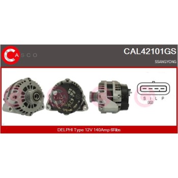 Alternador - CASCO CAL42101GS