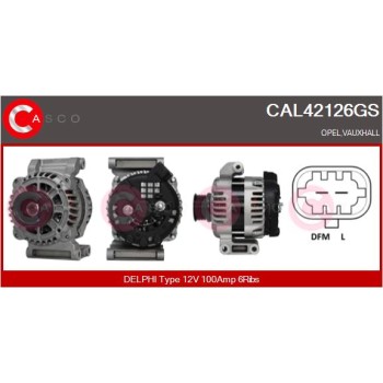 Alternador - CASCO CAL42126GS