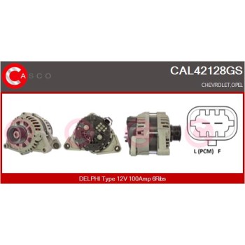 Alternador - CASCO CAL42128GS