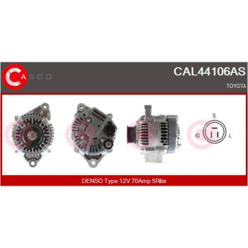 Alternador - CASCO CAL44106AS