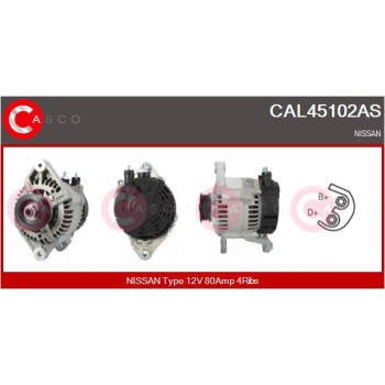 Alternador - CASCO CAL45102AS