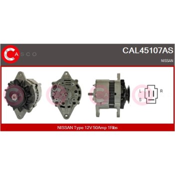 Alternador - CASCO CAL45107AS