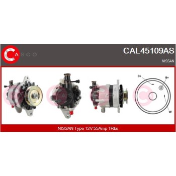 Alternador - CASCO CAL45109AS