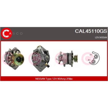 Alternador - CASCO CAL45110GS