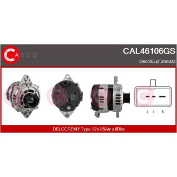 Alternador - CASCO CAL46106GS