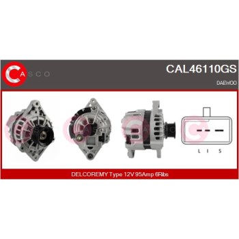 Alternador - CASCO CAL46110GS