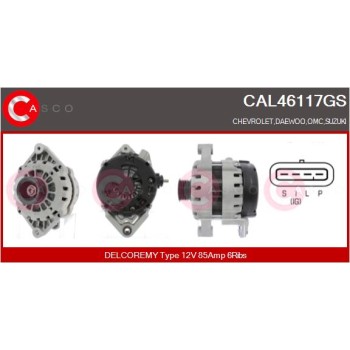 Alternador - CASCO CAL46117GS