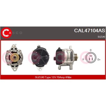 Alternador - CASCO CAL47104AS