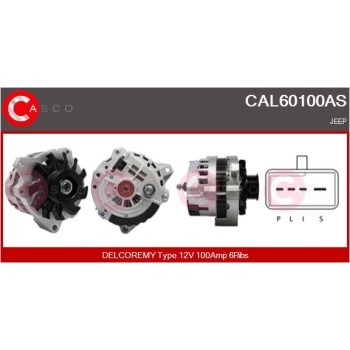 Alternador - CASCO CAL60100AS