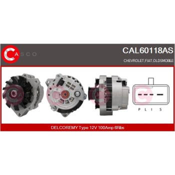 Alternador - CASCO CAL60118AS