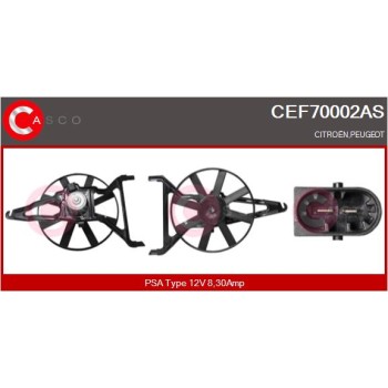 Motor eléctrico, ventilador del radiador - CASCO CEF70002AS
