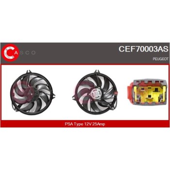 Motor eléctrico, ventilador del radiador - CASCO CEF70003AS