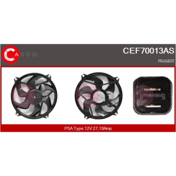 Motor eléctrico, ventilador del radiador - CASCO CEF70013AS