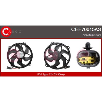 Motor eléctrico, ventilador del radiador - CASCO CEF70015AS