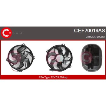 Motor eléctrico, ventilador del radiador - CASCO CEF70019AS