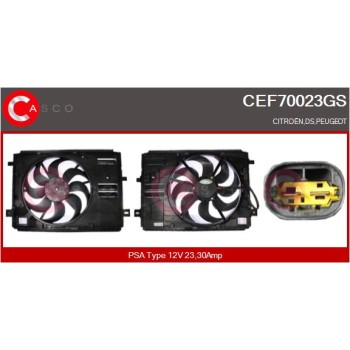 Motor eléctrico, ventilador del radiador - CASCO CEF70023GS