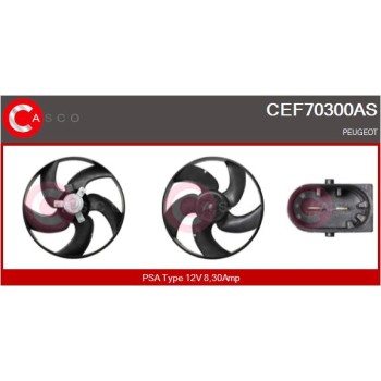 Ventilador, refrigeración del motor - CASCO CEF70300AS