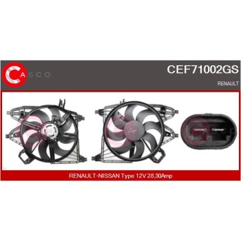 Motor eléctrico, ventilador del radiador - CASCO CEF71002GS