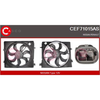 Motor eléctrico, ventilador del radiador - CASCO CEF71015AS
