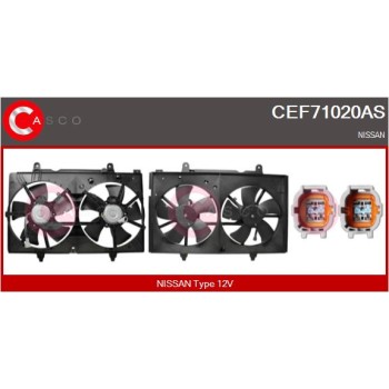 Motor eléctrico, ventilador del radiador - CASCO CEF71020AS
