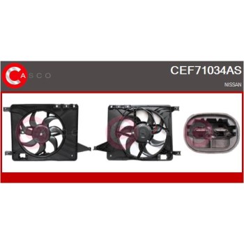 Motor eléctrico, ventilador del radiador - CASCO CEF71034AS