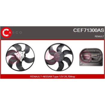 Ventilador, refrigeración del motor - CASCO CEF71300AS