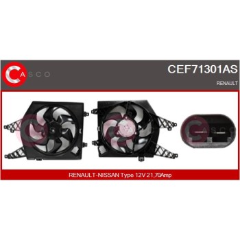 Ventilador, refrigeración del motor - CASCO CEF71301AS