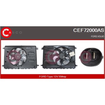 Motor eléctrico, ventilador del radiador - CASCO CEF72000AS