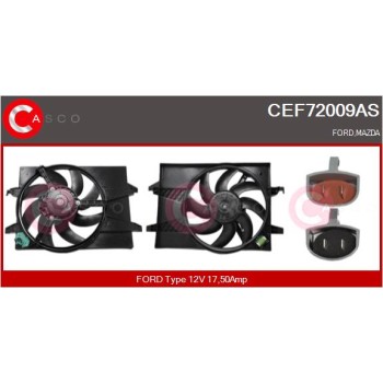 Motor eléctrico, ventilador del radiador - CASCO CEF72009AS