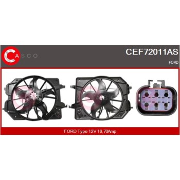 Motor eléctrico, ventilador del radiador - CASCO CEF72011AS