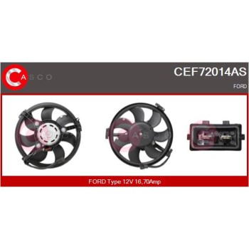 Motor eléctrico, ventilador del radiador - CASCO CEF72014AS
