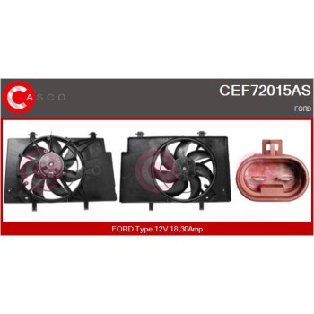 Motor eléctrico, ventilador del radiador - CASCO CEF72015AS