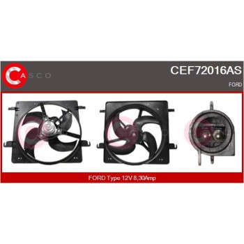 Motor eléctrico, ventilador del radiador - CASCO CEF72016AS