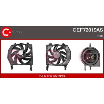 Motor eléctrico, ventilador del radiador - CASCO CEF72019AS