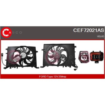 Motor eléctrico, ventilador del radiador - CASCO CEF72021AS
