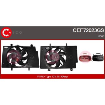 Motor eléctrico, ventilador del radiador - CASCO CEF72023GS